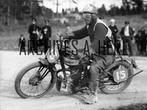 Harry Larsson on his way to victory at the 1930 Swedish T.T, Verzenden, Foto, Nieuw, Voor 1940
