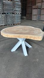 Ronde Suar eettafel met matrix poot wit, Huis en Inrichting, Tafels | Eettafels, Ophalen, Zo goed als nieuw, Rond, 100 tot 150 cm