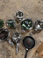 Gebruikte Pannenset - Complete Keukenuitrusting, Huis en Inrichting, Keuken | Potten en Pannen, Gebruikt, Inductieplaat, Pannenset