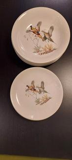 Vintage Borden met jacht tafereel van Villeroy en Boch, Ophalen, Gebruikt, Bord(en), Overige stijlen