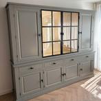 Vierdeurs Buffetkast met glazen stalen deuren Ral 7033  9010, Metaal, 200 cm of meer, Nieuw, Ophalen of Verzenden