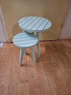 2 ronde tafeltjes, Gebruikt, Verzenden, Overige typen, 50 tot 100 cm