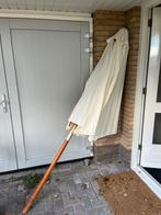 Grote Stokparasol - gebruikt, Tuin en Terras, Parasols, Ophalen, Kantelbaar, 2 tot 3 meter, Zo goed als nieuw