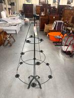 Zwarte metalen kerstboom kandelaar - decoratief, Huis en Inrichting, Woonaccessoires | Kandelaars en Kaarsen, Ophalen, Zwart, Zo goed als nieuw
