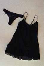 Selmark setje nachtjurkje 36/38 en string S/M zwart NIEUW, Selmark, Ophalen of Verzenden, Zwart, Nachtkleding