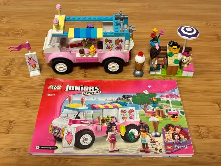 LEGO Friends Juniors Emma's ijswagen 10727, Kinderen en Baby's, Speelgoed | Duplo en Lego, Zo goed als nieuw, Lego, Complete set