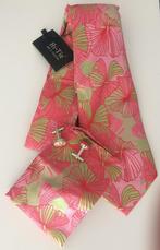 100% zijden stropdas pochet manchetknopen Roze Goud -NIEUW-, Kleding | Heren, Stropdassen, Nieuw, Met patroon, Ophalen of Verzenden