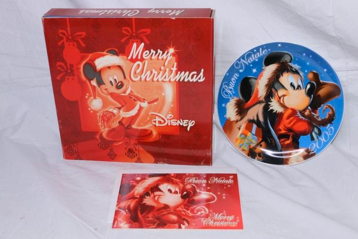 Disney Buon Natale 2005 Mickey Mouse plate piatti Kerst, Verzamelen, Disney, Nieuw, Servies, Mickey Mouse, Ophalen of Verzenden