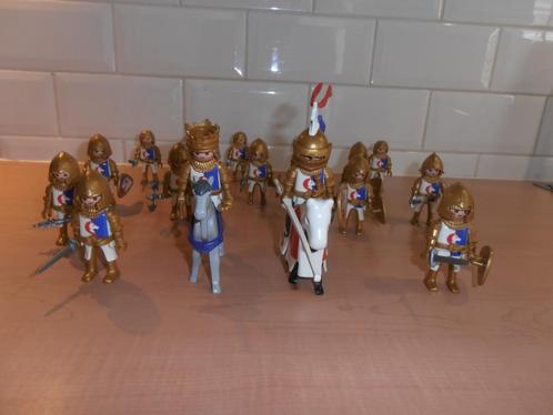 Playmobil kasteel ridder leger 16 figuren + 2 paarden., Kinderen en Baby's, Speelgoed | Playmobil, Gebruikt, Complete set, Ophalen of Verzenden