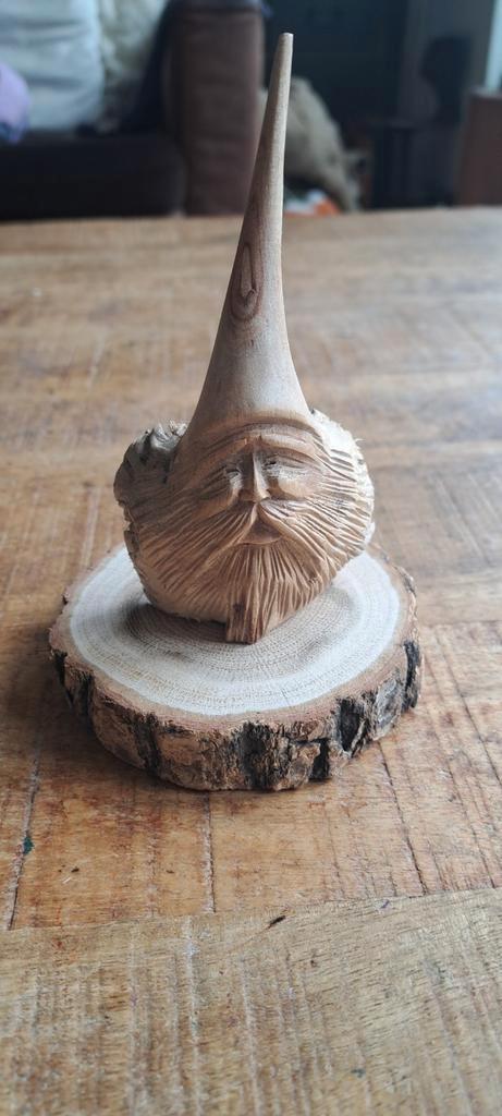 Houten kabouter handgemaakt, Antiek en Kunst, Kunst | Overige Kunst, Ophalen of Verzenden