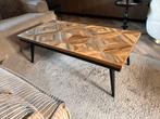 Salontafel mangohout inleg vintage industrieel. By-Boo, Huis en Inrichting, Tafels | Salontafels, Ophalen, 100 tot 150 cm, 50 tot 100 cm
