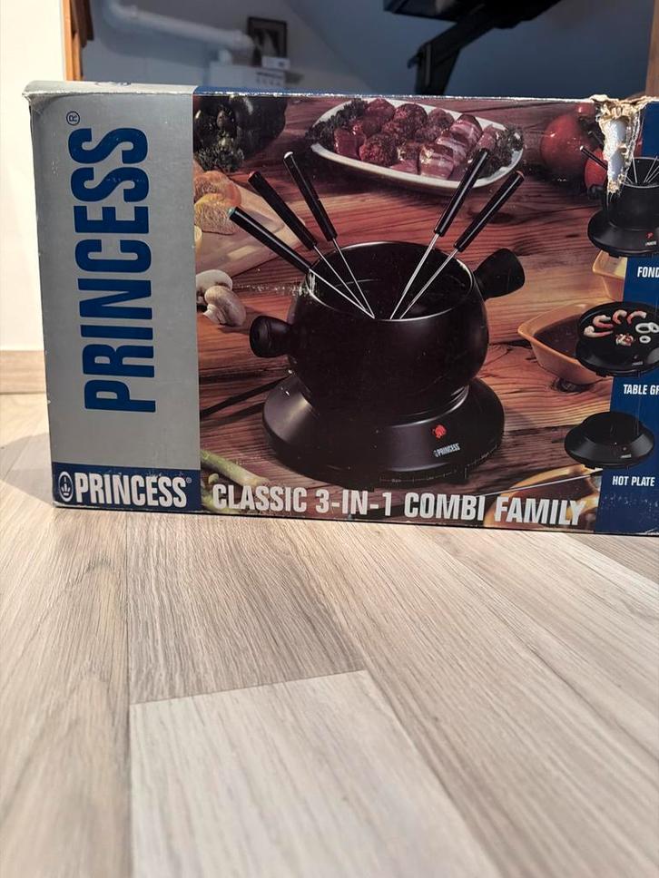 Elektrische 3-in-1 Fondue Set - Bakplaat & Warmhoudplaat, Witgoed en Apparatuur, Fonduesets, Gebruikt, Fondueset, Elektrisch, Verzenden