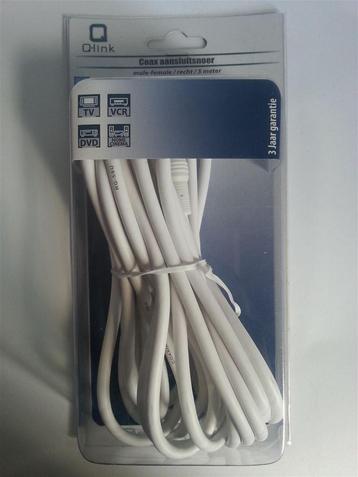 Q-Link Coax Aansluitsnoer 5 Meter [NIEUW] beschikbaar voor biedingen