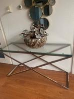 Sidetable glas, 100 tot 150 cm, Ophalen of Verzenden, Glas, Zo goed als nieuw