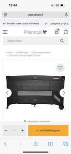 Campingbedje prenatal grijs, Ophalen, Zo goed als nieuw, Minder dan 140 cm, Matras