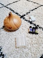 Aroma difuser hout kleurig met gratis 3 etherische olien, Ophalen of Verzenden, Zo goed als nieuw