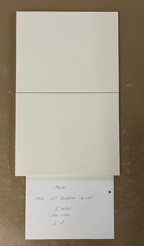 Tegel Mosa Wall wit blinkend 20x25, Doe-het-zelf en Verbouw, Tegels, Nieuw, Wandtegels, Keramiek, Minder dan 20 cm, 20 tot 40 cm