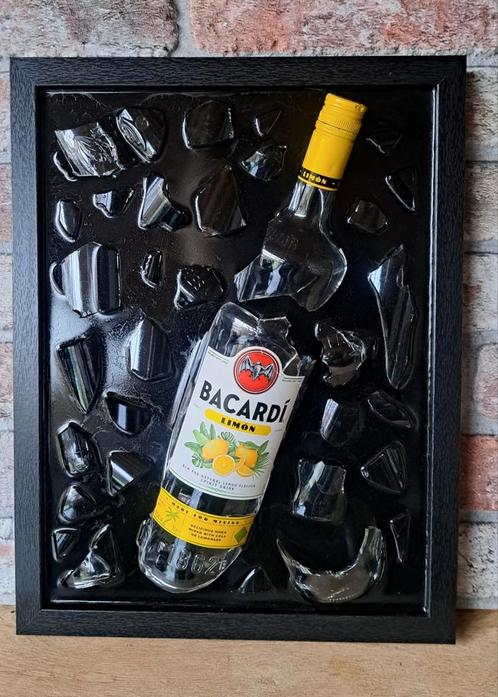 Bacardi Lemon fles verwerkt in Epoxy, Antiek en Kunst, Kunst | Schilderijen | Klassiek, Ophalen of Verzenden