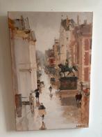 Noordeinde Den Haag Reproductie Canvas (40x60), Antiek en Kunst, Kunst | Schilderijen | Klassiek, Ophalen of Verzenden