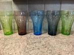 5 gekleurde coca cola glazen (nieuw), Huis en Inrichting, Keuken | Servies, Ophalen of Verzenden, Nieuw, Glas, Glas of Glazen