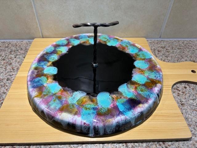 Vintage aardewerk serveerschaal. jaren 60., Verzamelen, Retro, Huis en Inrichting, Ophalen of Verzenden