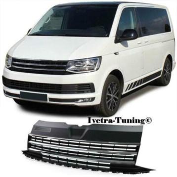 Embleemloze Grill Volkswagen Transporter T6 [Zwart-Chrome] beschikbaar voor biedingen