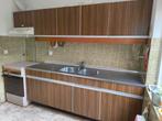 Retro Bruynzeel keuken jaren 80 met fornuis en afzuiging, Huis en Inrichting, Keuken | Complete keukens, Ophalen, Gebruikt, Bruin