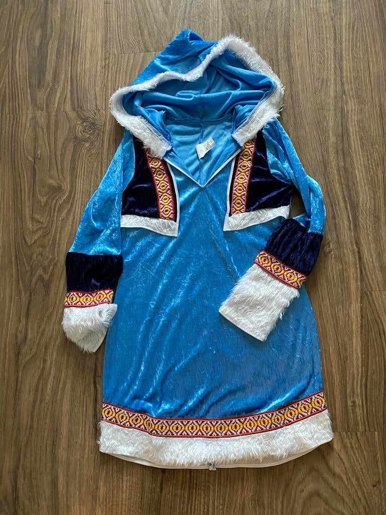 Blauwe Eskimo Kostuum Maat 34, Carnaval, Ophalen of Verzenden, Kleding, Maat 34 (XS) of kleiner