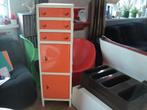 Flair kunststof kast wit oranje jaren 70 design space age, Ophalen, Gebruikt, ?, ?