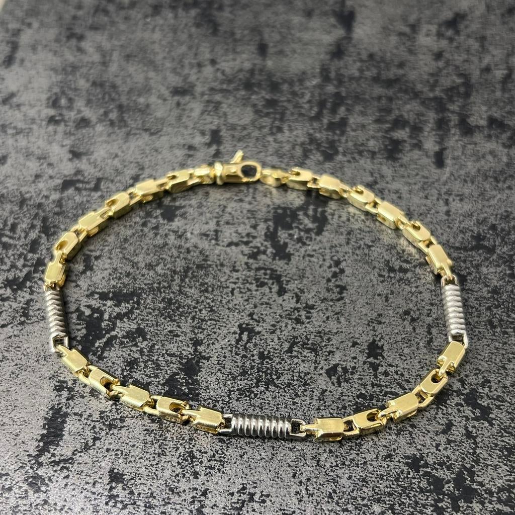 14k gouden armband monte carlo massief, Ophalen of Verzenden, Zo goed als nieuw, Goud