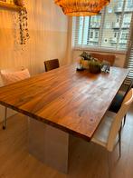 Prachtig massief hout tafel 100 x 190 cm, Huis en Inrichting, Tafels | Eettafels, 100 tot 150 cm, 150 tot 200 cm, Rechthoekig