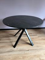 Ronde eettafel met marmerlook, Ophalen, Overige materialen, 100 tot 150 cm, Rond