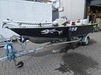 Aluminium visboot inclusief fronttroller, Ophalen, Gebruikt, Aluminium, 30 tot 50 pk