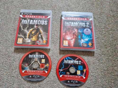 Infamous deel 1 &2  Essentials, PS3, Spelcomputers en Games, Games | Sony PlayStation 3, Zo goed als nieuw, Overige genres, 1 speler