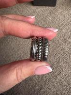 Calvin Klein zilverkleurige ringen set van 3, Sieraden, Tassen en Uiterlijk, Ringen, 18 tot 19, IJzer of Staal, Ophalen of Verzenden