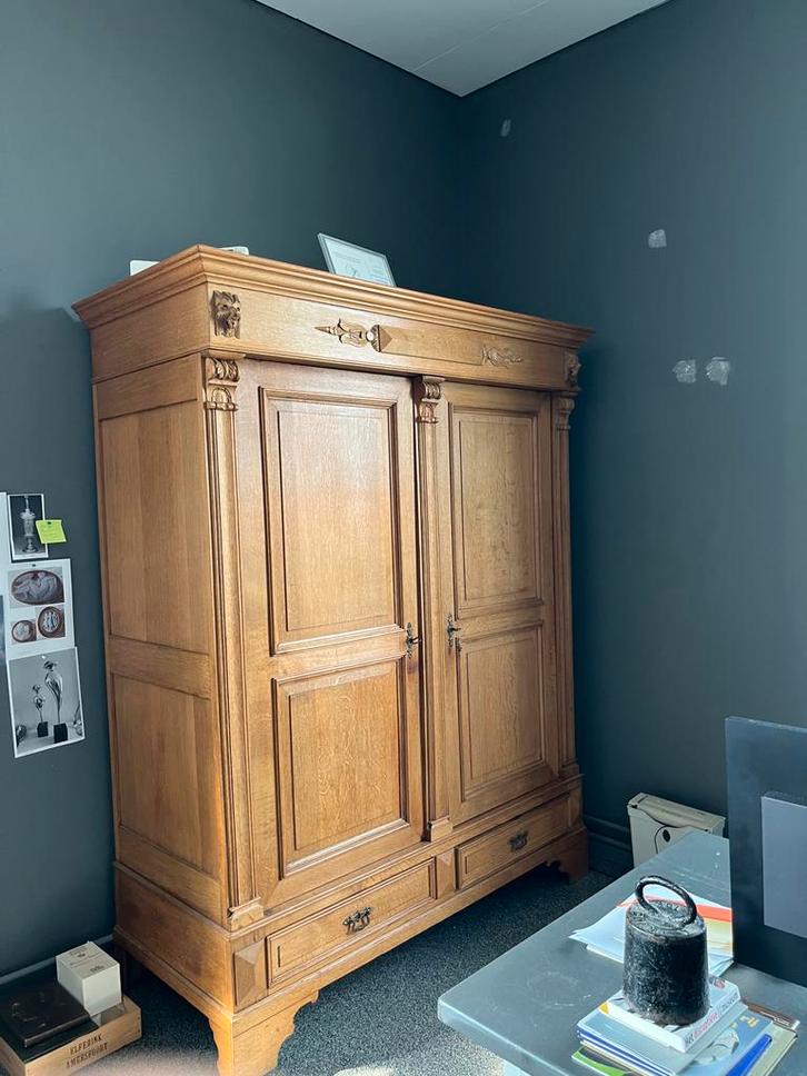 Antieke Eikenhouten Kast - Demontabel, Antiek en Kunst, Antiek | Meubels | Kasten, Ophalen