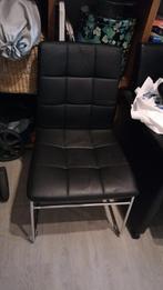 4 eettafel stoelen, Huis en Inrichting, Stoelen, Ophalen, Gebruikt, Zwart, Vier