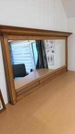 Brede spiegel met houten lijst – 165x90 cm, Ophalen, Gebruikt, Rechthoekig, 150 tot 200 cm