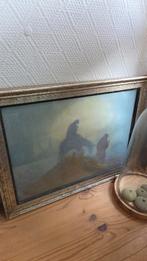 Antiek schilderij Jozef en Maria, Antiek en Kunst, Ophalen of Verzenden