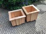 Setje bloembakken geïmpregneerd of Douglas 45 euro, Tuin en Terras, Bloembakken en Plantenbakken, Ophalen, Minder dan 60 cm, Vierkant