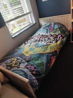 Stoer steigerhouten eenpersoonsbed, Ophalen, Gebruikt, 90 cm, Eenpersoons