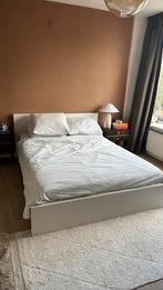 Bedframe (140) en lattenbodems IKEA MALM, Ophalen, Gebruikt, Twijfelaar