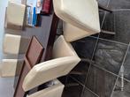 Leren eetkamerstoelen 6x, Huis en Inrichting, Stoelen, Ophalen of Verzenden, Zo goed als nieuw, Zwart, Vijf, Zes of meer stoelen