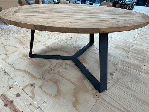 Basso tuintafel Ø130/160 - teak, Tuin en Terras, Tuinsets en Loungesets, Nieuw, Tuinset, Teakhout, 4 zitplaatsen, Eettafel, Ophalen
