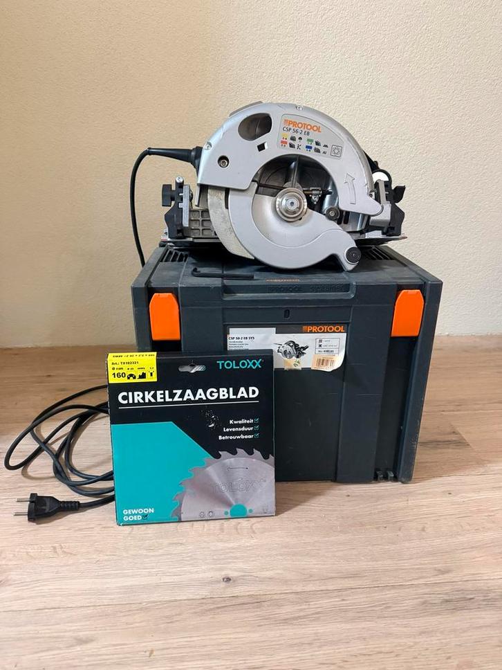 Protool Cirkelzaag CSP 56-2 EB + Zaagblad, Doe-het-zelf en Verbouw, Gereedschap | Zaagmachines, Zo goed als nieuw, Cirkelzaag