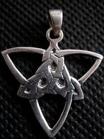 Zilveren 925 zilver kettinghanger keltische knoop driehoek, Nieuw, Zilver, Zilver, Overige voorstellingen