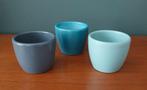 Set van 3 kleine mini bloempotten, Tuin en Terras, Bloempotten, Rond, Binnen, Ophalen of Verzenden, Aardewerk