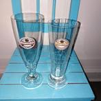 Albert Heijn brouwers bierglazen 2 stuks, Ophalen, Gebruikt, Glas of Glazen, Overige merken
