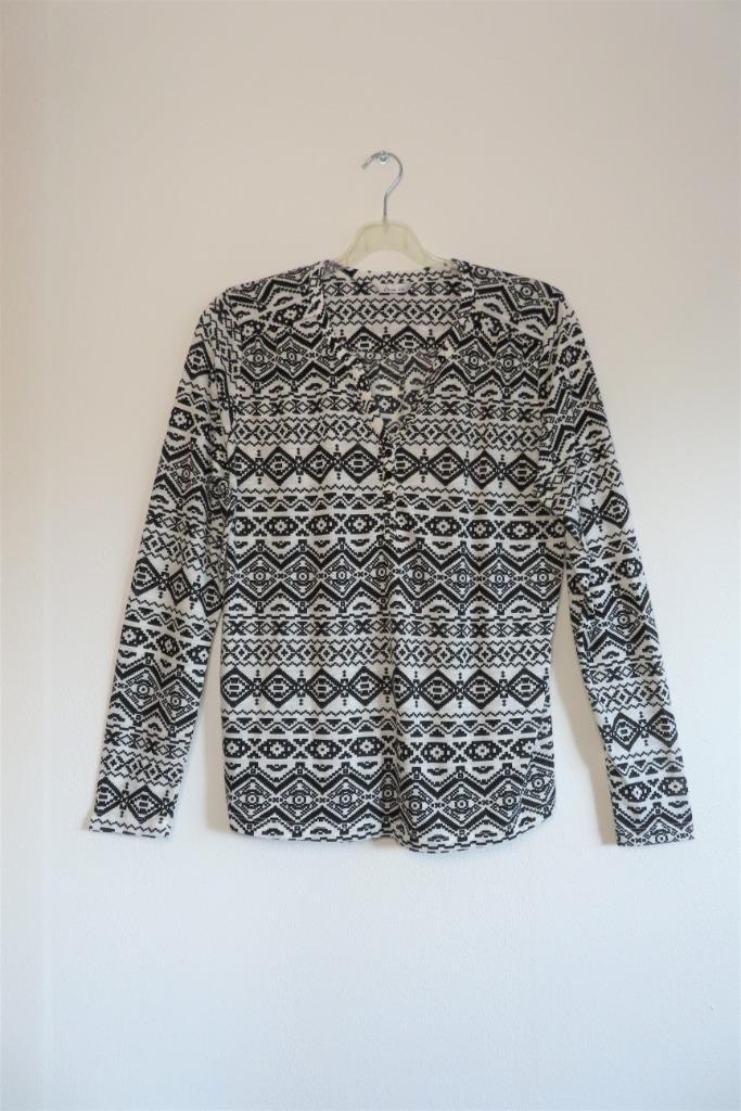 Shirt Aztec Wit Zwart Miss Etam mt XXL (3259), Kleding | Dames, T-shirts, Zo goed als nieuw, Maat 46/48 (XL) of groter, Zwart