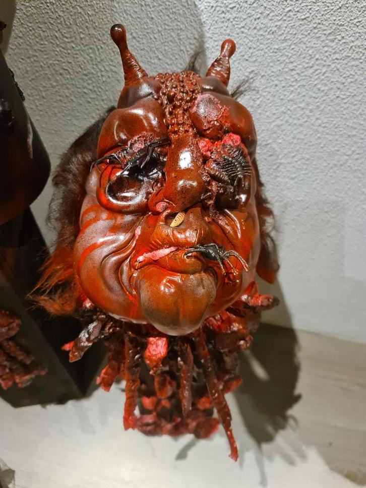 Halloween Decoratie - Houten Zuil, Antiek en Kunst, Kunst | Beelden en Houtsnijwerken, Ophalen